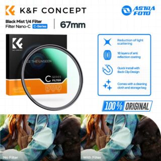 KNF Concept 67mm Lens Filter Nano-C Black Mist 1/4 Filter K&F Concept Black Diffusion