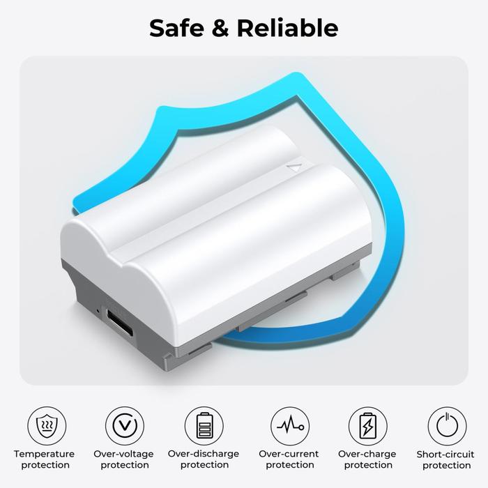 KNF Concept NP-W235 Battery With Type C Fast Charging Port For Fujifilm NPW235 Baterai K&F Concept - 1pc Battery · 8