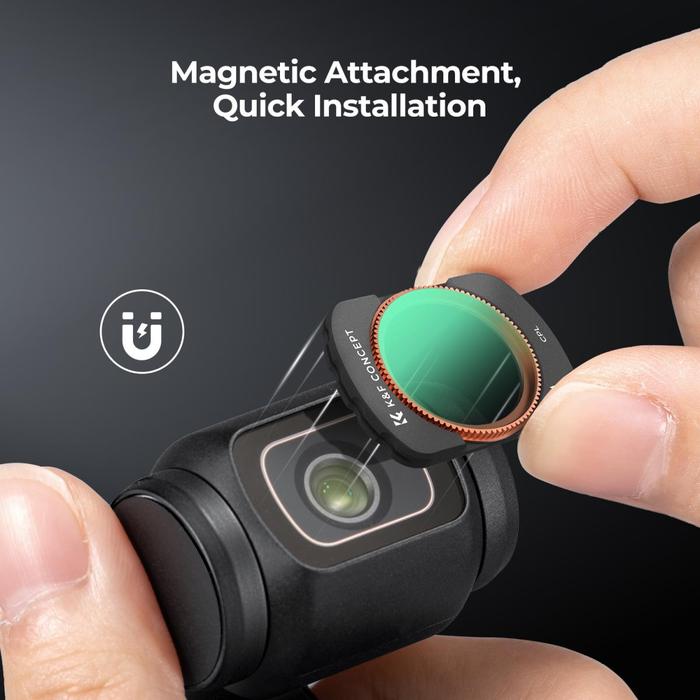 K&F Concept Nano CPL Magnetic Filter For DJI Osmo Pocket 3 Reduce Reflection KNF Concept · 8