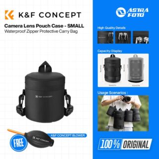 KNF Concept Camera Lens Pouch Case Waterproof Zipper Protective Carry Bag Tas Lensa K&F Concept - Small