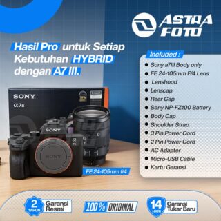 Sony A7 III / A7III Kit 24-105mm Lens Garansi Resmi - Full Frame