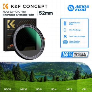 KNF Concept 52mm Lens Filter Nano-X Variable Fader ND2-32 + CPL Filter