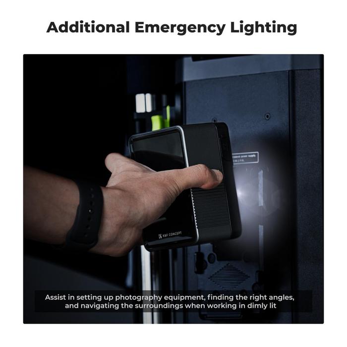 K&F Concept BP-VL99 6700mAh 99Wh V-Mount Battery with PD100W USB-C Fast Charging and Multi-Output Ports, TFT Digital Screen & Emergency Light for Camera, photography light, smartphone, laptop KNF Concept · 8