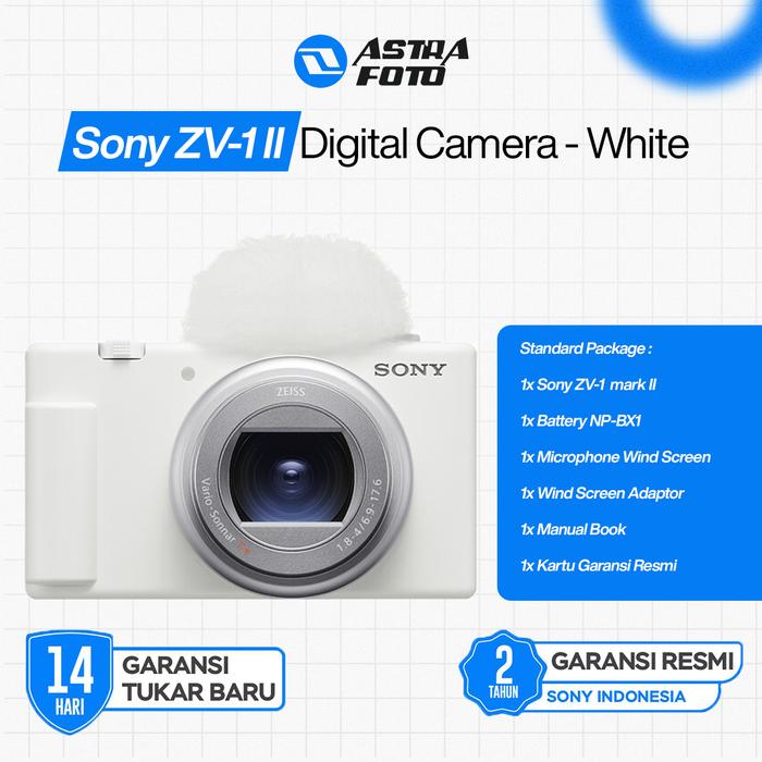 Sony ZV-1 II Digital Camera Premium Compact - ZV1 II Pocket Kamera - Putih, Paket Standart · 4