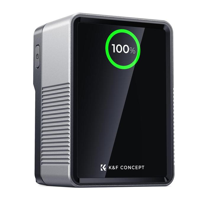 K&F Concept BP-VL99 6700mAh 99Wh V-Mount Battery with PD100W USB-C Fast Charging and Multi-Output Ports, TFT Digital Screen & Emergency Light for Camera, photography light, smartphone, laptop KNF Concept · 2