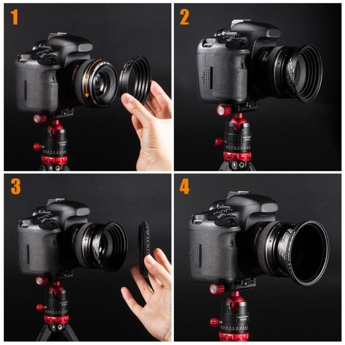 KNF Concept 18in1 Lens Filter Adapter 9 Step Up Ring 9 Step Down K&F · 4