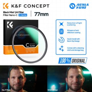 KNF Concept 77mm Lens Filter Nano-C Black Mist 1/4 Filter K&F Concept Black Diffusion
