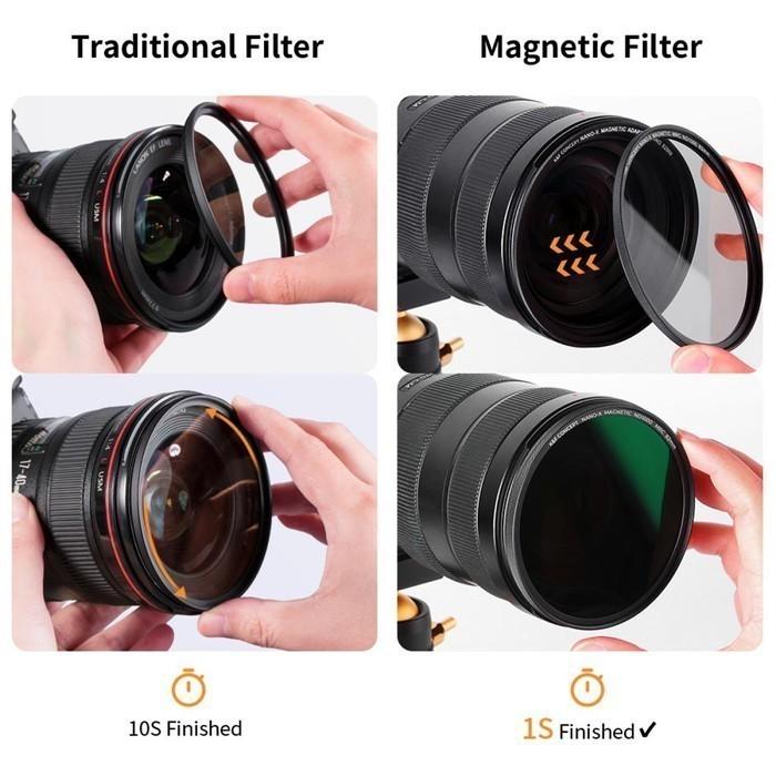 KNF Concept 82mm 4in1 Filter Magnetic GND8 ND8 ND64 ND1000 with Filter Case K&F Concept - Gambar 4