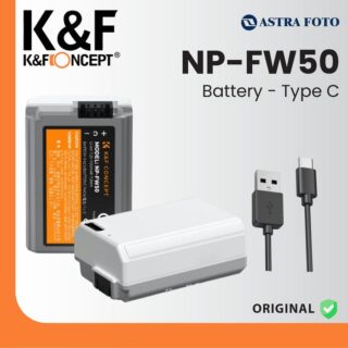 K&F Concept NP-FW50 Battery with Type-C Fast Charging KNF Baterai - Battery 1pc