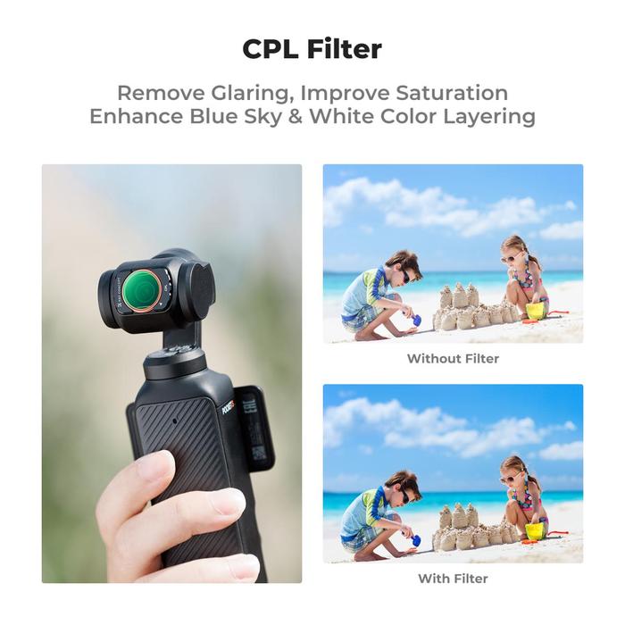 K&F Concept DJI Osmo Pocket 3 Filter CPL + ND16 + ND64 + ND256 Magnetic Multi Coated HD KNF Concept · 6