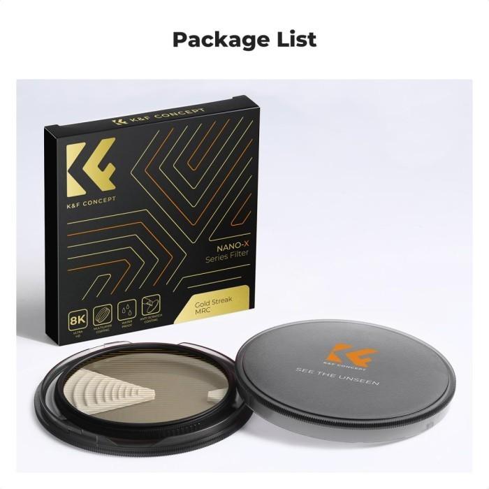 K&F Concept Gold Streak 67mm Filter Nano-X Anamorphic Flare Like Effects KNF Concept · 8