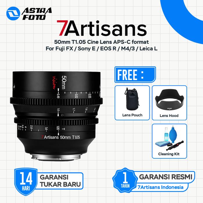 7Artisans 7artisans 50mm T1.05 Cine Lens APS-C format for Mirrorless - SONY E
