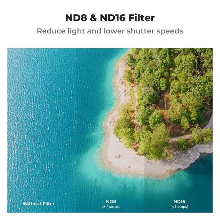 K&F Concept CPL + ND8 + ND16 Filter For DJI Air 3S Circular Polarizing & Neutral Density KNF Concept Drone Filters 3-Pack · 4
