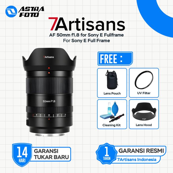 7Artisans 7Artisans AF 50mm f1.8 for Sony E Fullframe 7Artisan 50 mm f/1.8 GARANSI RESMI