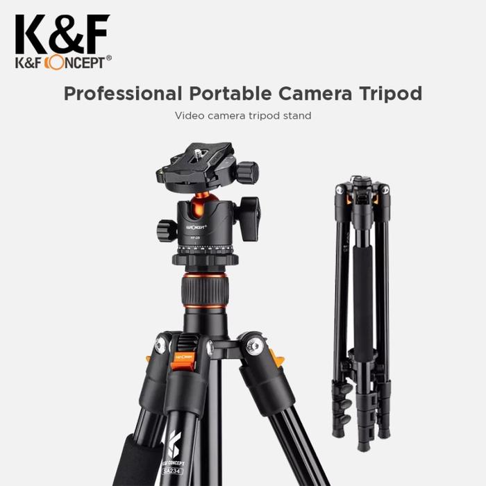 KNF Concept Camera Aluminum Tripod SA234 with Ballhead Kit BH-28 K&F Concept · 3
