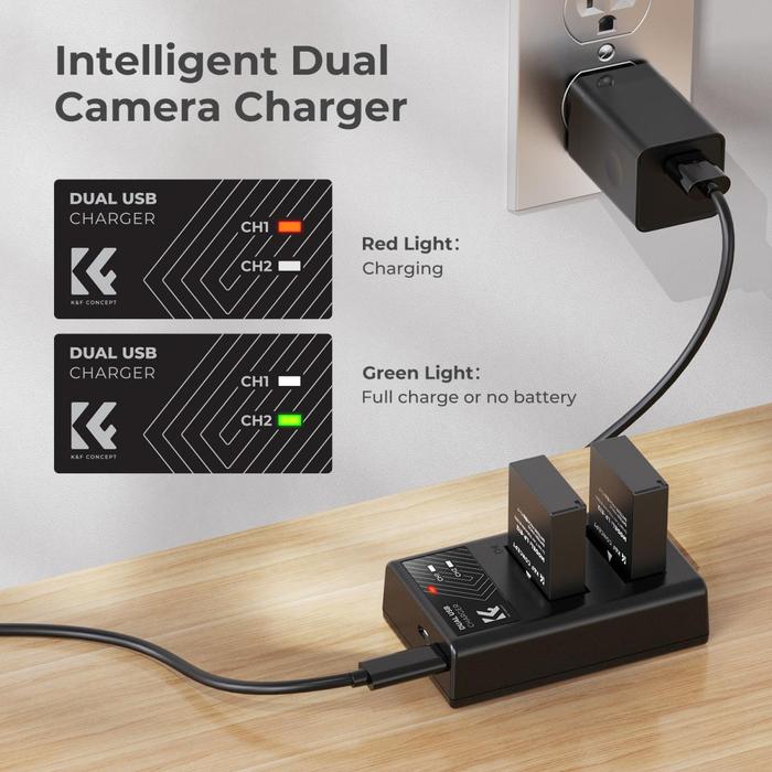 KNF Concept LP-E10 2 Pack Battery & Charger For Canon EOS 1100D 1300D 1500D 1200D X50 1200D K&F Concept - Kit 2 Battery+Charger · 8