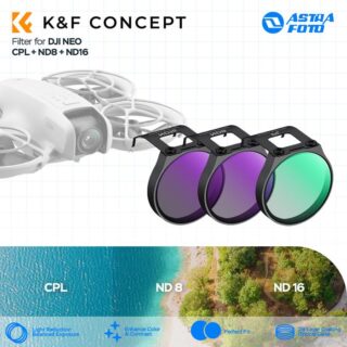 K&F Concept DJI NEO Filter CPL + ND8 + ND16 HD Multi Coating Polarizing Neutral Density Drone Filters