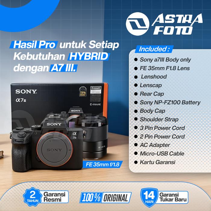 Sony Sony Alpha A7III / Sony A7 Mark III BODY + KIT FE 35mm F1.8 / A7M3