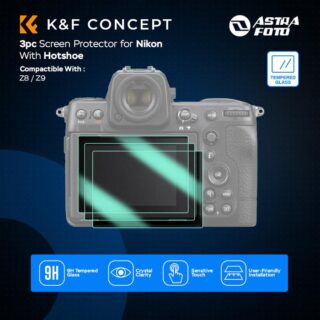 KNF Concept 3pc Antigores For Nikon Z8 / Z9 Tempered Glass 9H Screen Protector Screen Guard K&F Concept