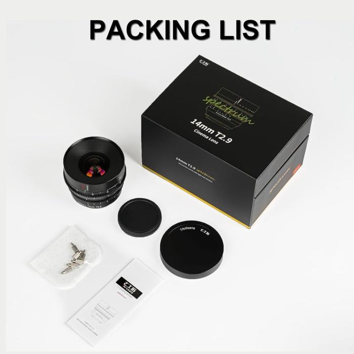 7artisans 14mm T2.9 Cine Lens Full Frame Prime for E/L/R/Z - SONY E · 7