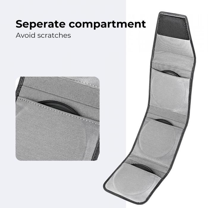 KNF Concept Filter Case 3 Slot Lens Filter Pouch 37-62mm UV CPL ND K&F · 4