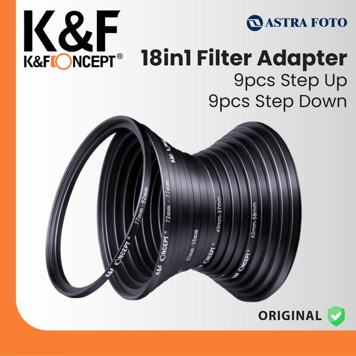 KNF Concept KNF Concept 18in1 Lens Filter Adapter 9 Step Up Ring 9 Step Down K&F