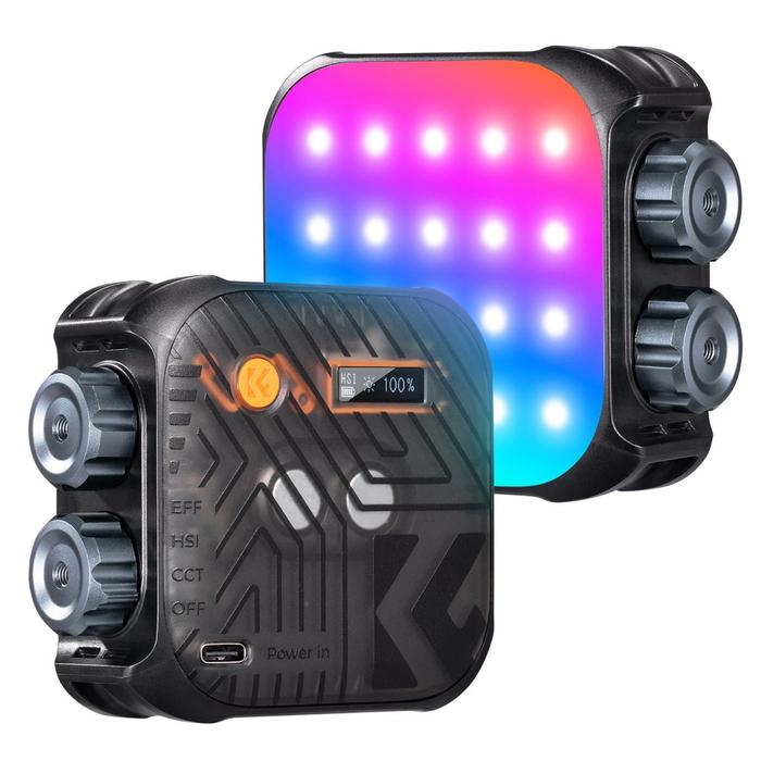 KNF Concept RGB LED Video Fill Light Portable With Magnet & Effect K&F - Biru · 9
