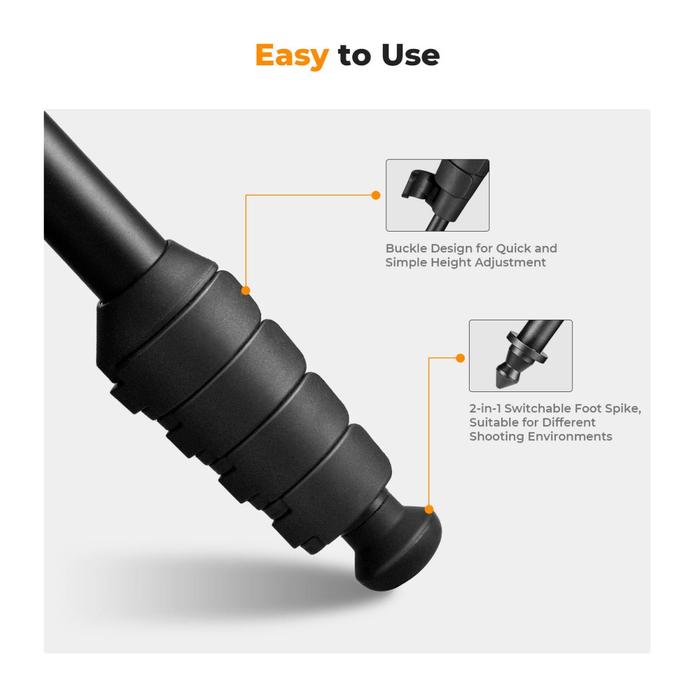 KNF Concept Travel Monopod MS16 For Kamera & Handphone Selfie Stick K&F · 6