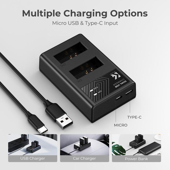 KNF Concept LP-E12 Battery For Canon Baterai & Charger For EOS M50 M100 M200 M10 100D K&F Concept - Kit 2 Battery+Charger · 7