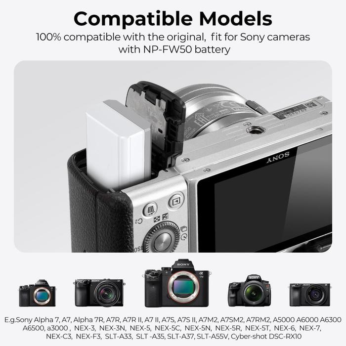 K&F Concept NP-FW50 Battery with Type-C Fast Charging KNF Baterai - Battery 1pc · 4
