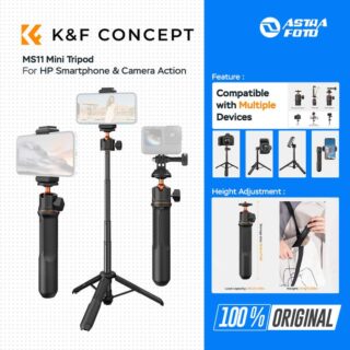 KNF Concept MS11 Mini Tripod 3 in 1 For HP Smartphone & Camera Action Cam with Bluetooth Remote K&F Concept
