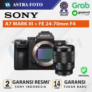 SONY Alpha A7 III Body Only + Fe 24-70mm F4 ZA OSS GARANSI RESMI
