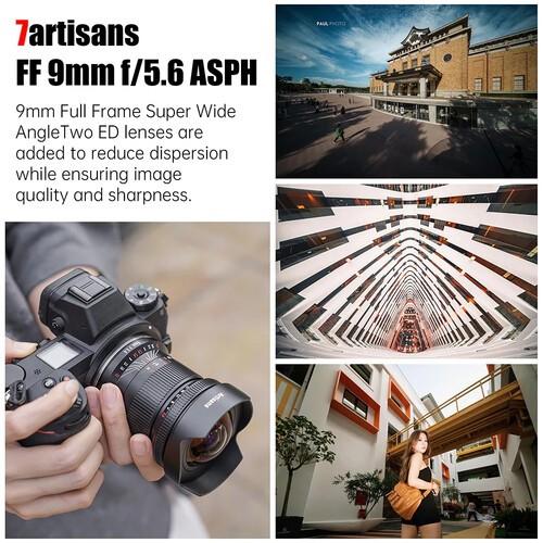 7artisans 9mm f/5.6 Full Frame Photoelectric lens (Almost O Distortion) Sony E Mount - Nikon Z - Canon EOS RF - Leica L - SONY FE · 5