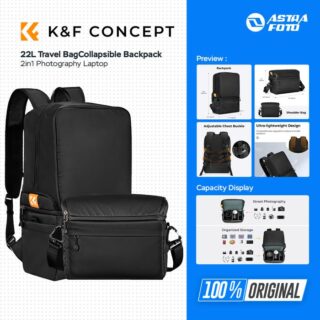 KNF Concept 22L Travel BagCollapsible Backpack 2in1 Photography Laptop