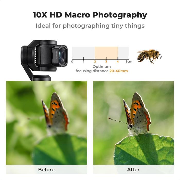 K&F Concept Filter 10x Macro Lens For DJI Osmo Pocket 3 KNF Concept - Gambar 4