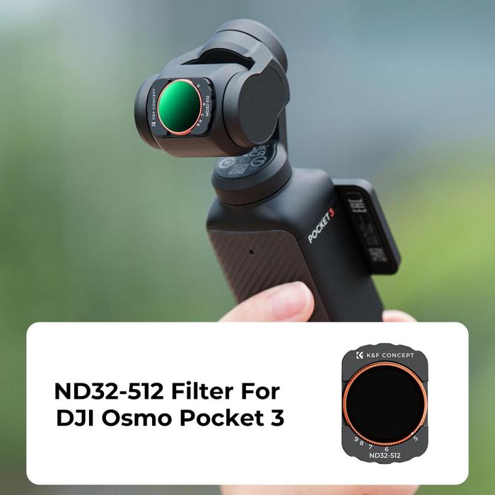 K&F Concept Variable ND32-512 Filter For DJI Osmo Pocket 3 Magnetic Filter Nano Coating VND KNF Concept · 9