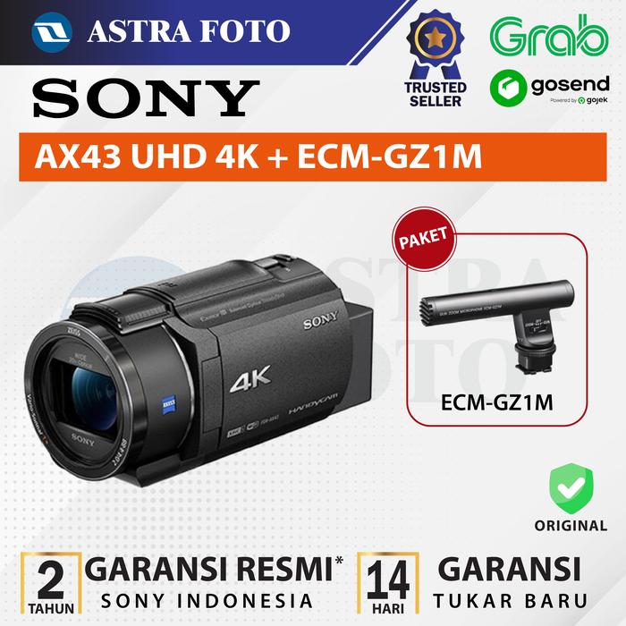 Sony Sony FDR AX43 Sony AX43 UHD 4K Handycam Camcorder GARANSI RESMI - With ECM-GZ1M