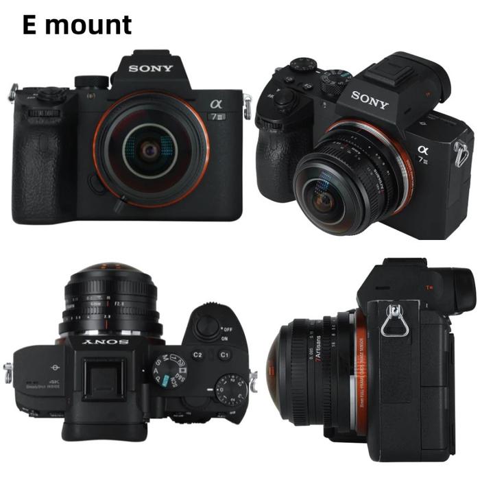 7artisans 4mm f/2.8 Circular Fisheye Lens APSC For Lensa Sony E Mount - Canon EOS M - M4/3 - Fujifilm FX Kamera - sony e · 4