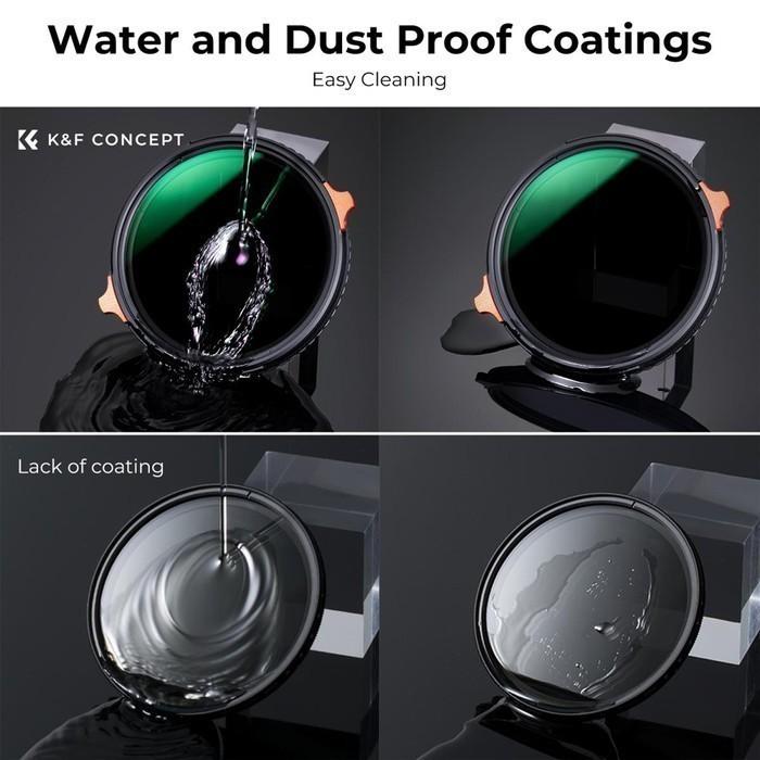 KNF Concept 67mm Filter Nano-X Variable ND4-64 + CPL K&F Filter Lensa · 4