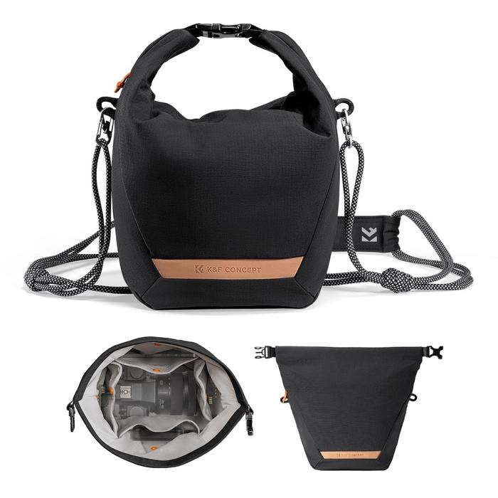 KNF Concept Sling Bag 5L Tas Kamera Mirrorless K&F Concept Camera Bag - Black - Gambar 3
