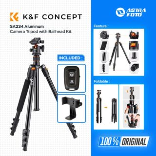 KNF Concept Camera Aluminum Tripod SA234 with Ballhead Kit BH-28 K&F Concept