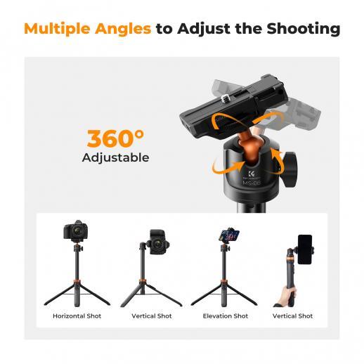 KNF Concept MS08 Tripod Mini Selfie Stick + Remote for Camera & HP Old MS04 · 8