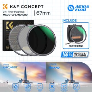 KNF Concept 67mm 3in1 Filter Magnetic UV CPL ND1000 with Filter Case K&F Concept