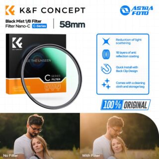 KNF Concept 58mm Lens Filter Nano-C Black Mist 1/8 Filter K&F Concept Black Diffusion
