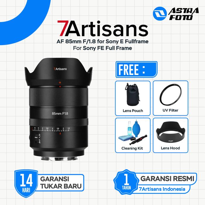 7Artisans 7Artisans AF 85mm F1.8 Lensa for Sony FE Full Frame 7Artisan 85 mm F/1.8 Lens GARANSI RESMI