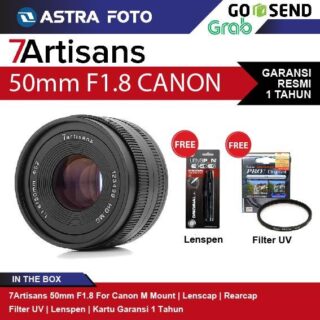 7Artisans 50mm F1.8 Lensa For Canon EOS M - 7Artisan Lens M50 M100 M6