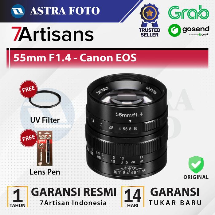 7Artisans 7Artisans 55mm F1.4 Canon EOS M Mount Lens - Lensa 7Artisan For Canon