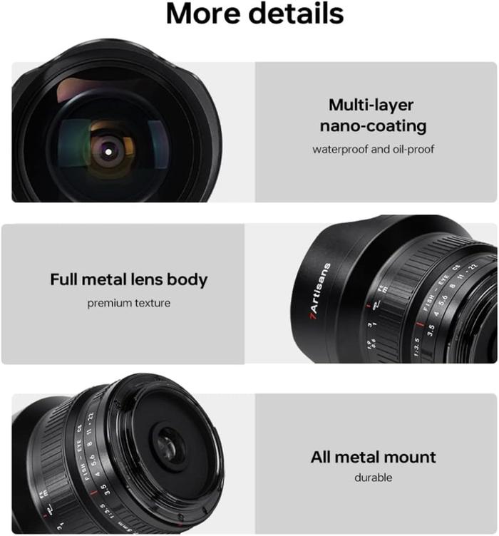 7artisans 7.5mm F3.5 mark II APSC Fisheye DSLR Lens Mount Camera For Canon EF - Nikon F - Canon EF · 6