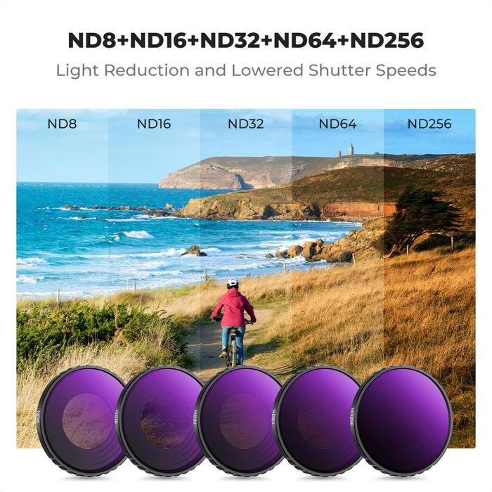 K&F Concept Filter For DJI Osmo Action 4 / 5 Pro Set CPL+ND8+ND16+ND32+ND64+ND256 Circular Polarizing Filter Neutral Density KNF Concept · 7