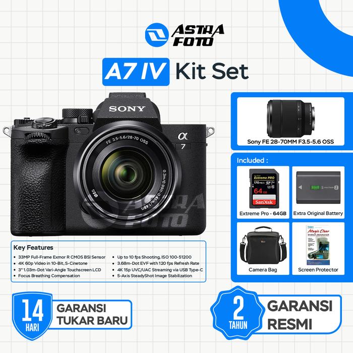 Sony SONY Alpha A7IV Kit FE 28-70mm OSS - Sony A7 IV - Garansi Resmi